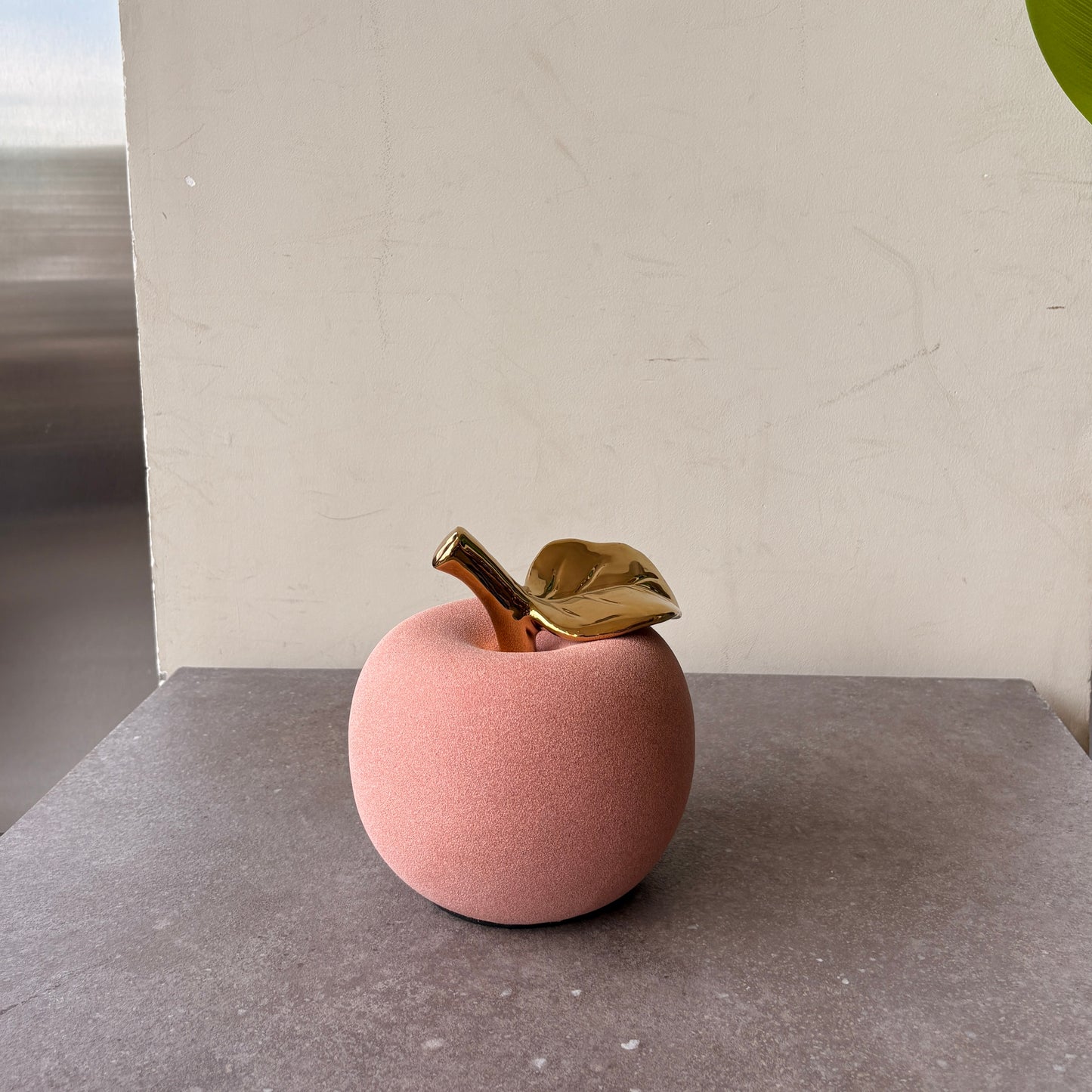 Blush gold luxe apple sculpture