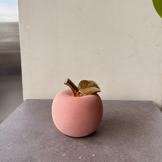 Blush gold luxe apple sculpture