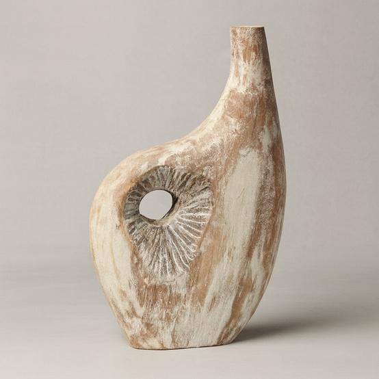 Rustic Sunburst Wooden Vase